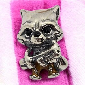 Rocket Racoon S925 Sterling Silver Charm Slide Marvel Avengers Bracelet Animal